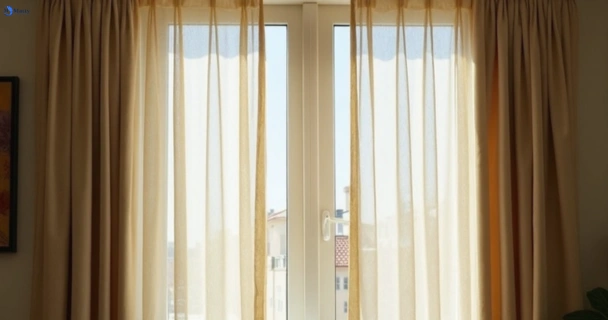 Dull dusty drapes in lake-gardens-vic before professional cleaning